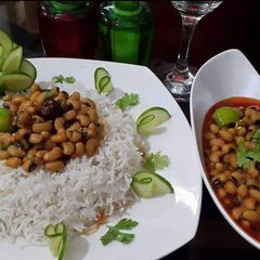 A picture of Lobia chawal.