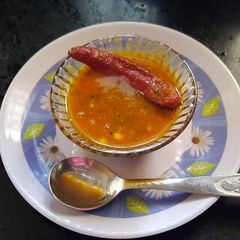 A picture of Tomato Rasam.