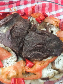 Una foto de Solomillo de ternera con verdura al horno