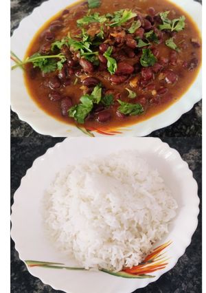 A picture of Rajma chawal.