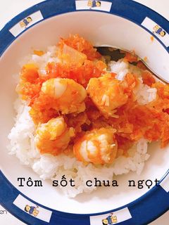 Hình của món Tôm sốt chua ngọt.