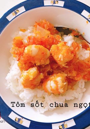 Hình của món Tôm sốt chua ngọt.