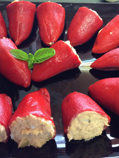 Una foto de Pimientos del piquillo rellenos
