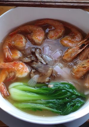 Hình của món Bánh canh bột khoai mỡ và khoai sọ.