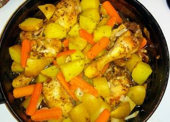 Easy Serving Recipe Baked Chicken  Veggies Yummy