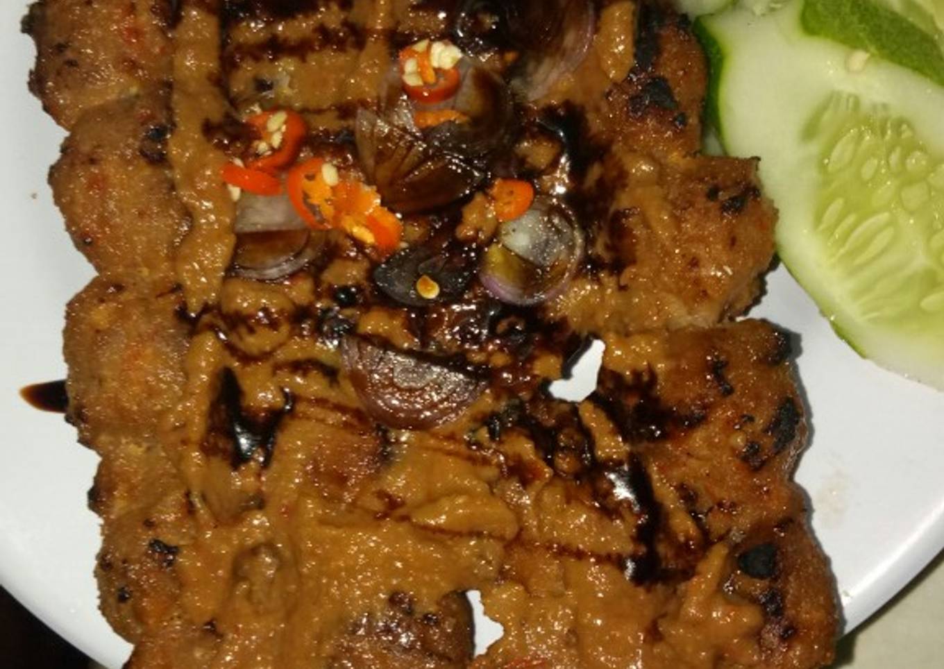 Sate vegetarian bumbu kacang