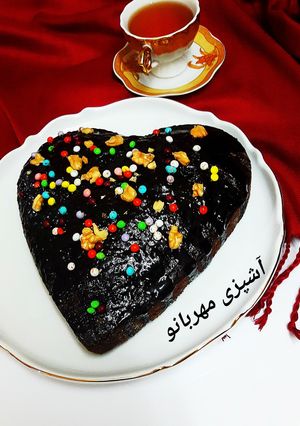 عکسی از دستور کیک شکلاتی خیس بدون تخم مرغ و شیر