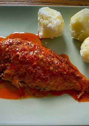 Una foto de Pescado en mojo hervido