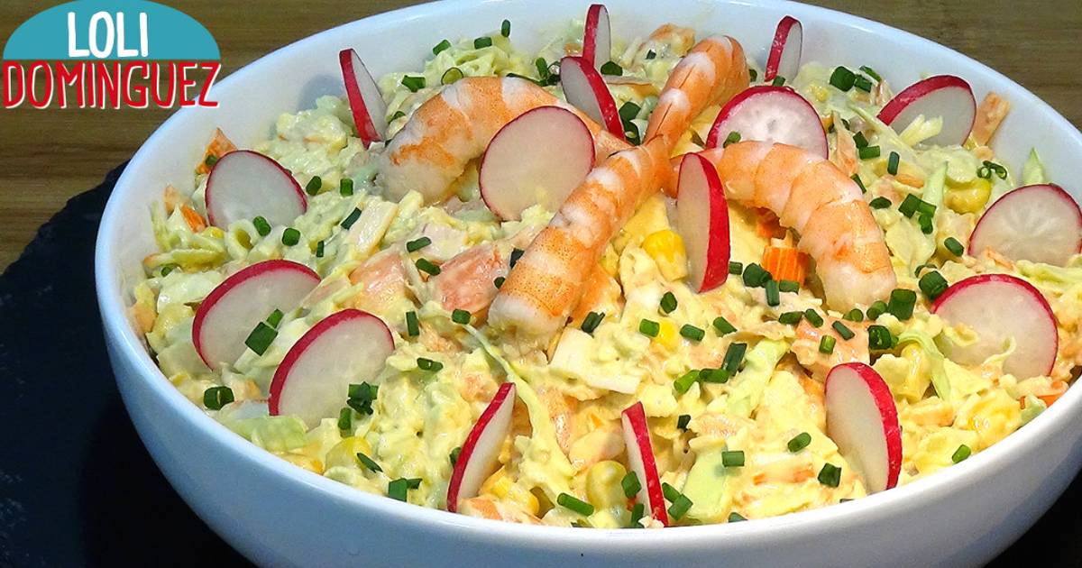 Ensalada De Col O Repollo Con Gambas (Coleslaw) Receta De ...