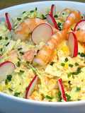 Ensalada de Col o Repollo con gambas (Coleslaw)