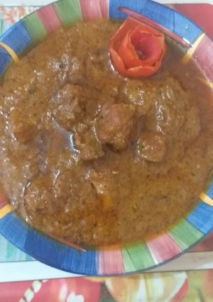 A picture of Mutton curry.