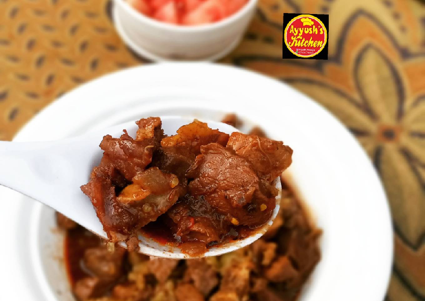 Extra spicy cow meat pepper soup