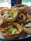 Tarteletas con fiambre y verduras 💚✪