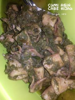 Foto resep Cumi asin cabe hijau