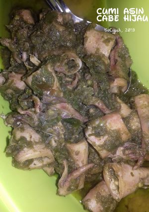 Foto resep Cumi asin cabe hijau