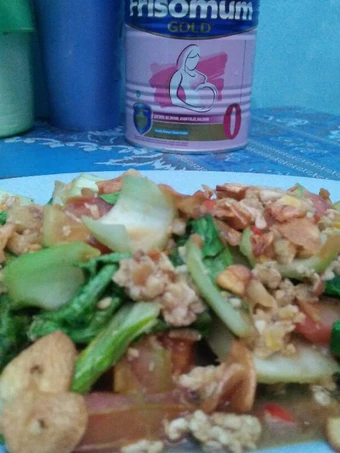 Easy Steps Prepare Recipes Cah Sawi sendok Garlic the Can Spoil the Tongue So Delicious.