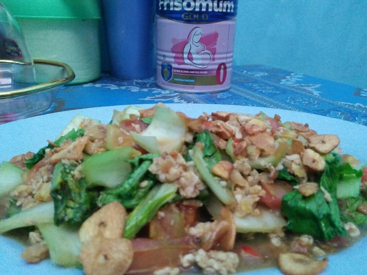 Easy Way Make Cah Sawi sendok Garlic the So Delicious Delicious