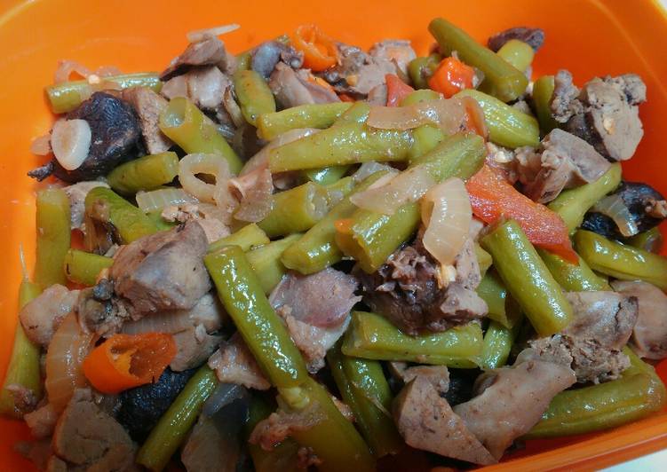 Cara Gampang mengolah Tumis buncis ati ampela, Lezat Sekali