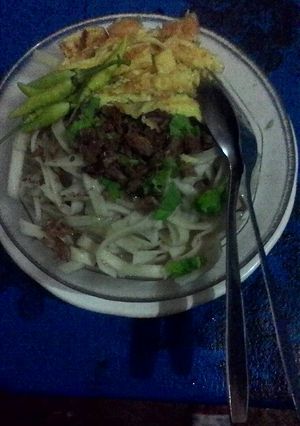 Foto resep Mie lebar kuah praktis