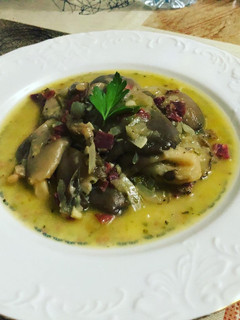 Una foto de Setas ostras guisadas seguimos con la dieta