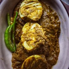 A picture of Hyderabadi Egg Masala.