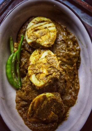 A picture of Hyderabadi Egg Masala.