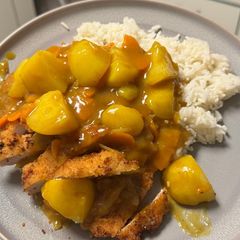A picture of Chicken Katsu Curry.