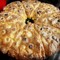 A picture of White Chocolate Macademia Nut Scones.
