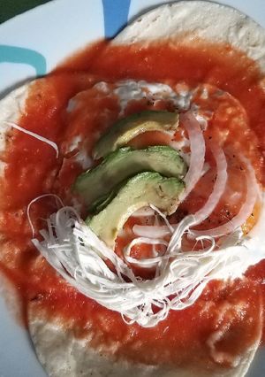 Una foto de Huevos rancheros