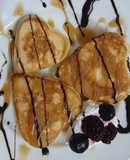 Souffle pancakes (heart shaped)
