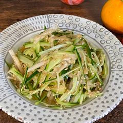 A picture of Japanese Kikuimo (Jerusalem artichoke) Salad.