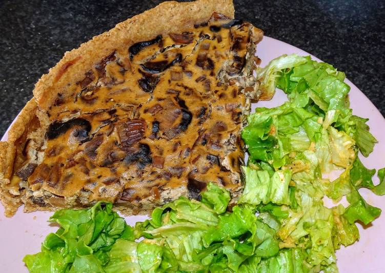 Tarte shiitakes/oignons - IG bas (vegan)