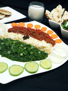 A picture of Tricolour Pav Bhaji.