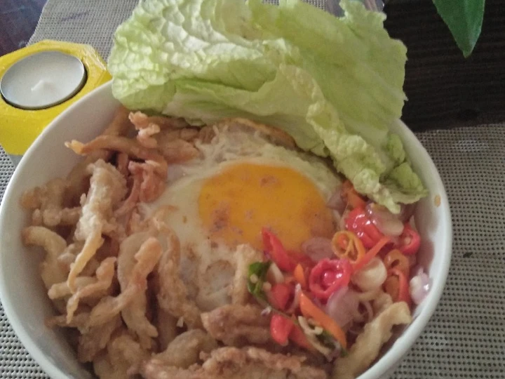 Langkah Mudah untuk Menyiapkan Resep Rice Bowl ayam jamur crispy Sambal matah yang Bisa Manjain Lidah Anti Ribet, Sempurna