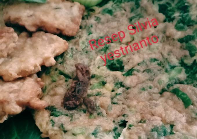 Telur dadar kangkung kentang tepung kentaki