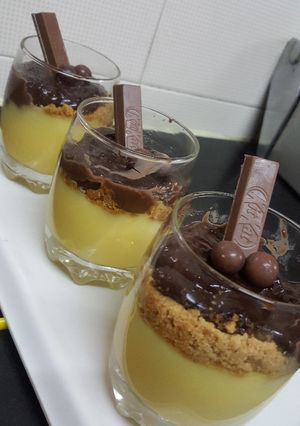 A picture of Choco custard pudding.
