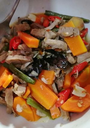 Foto resep Tumis Daging Sapi, Wortel, Kacang Panjang