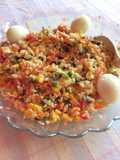 Ensalada de arroz como plato único de verano