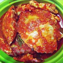A picture of Kepiting saos padang.
