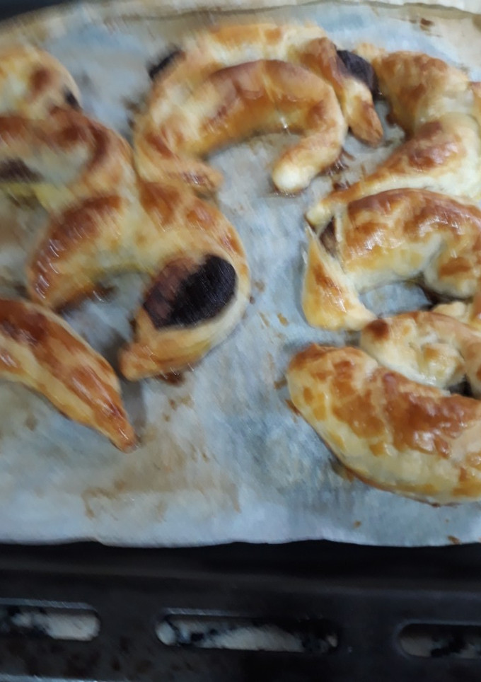 Una foto de Croisants rellenos nocilla
