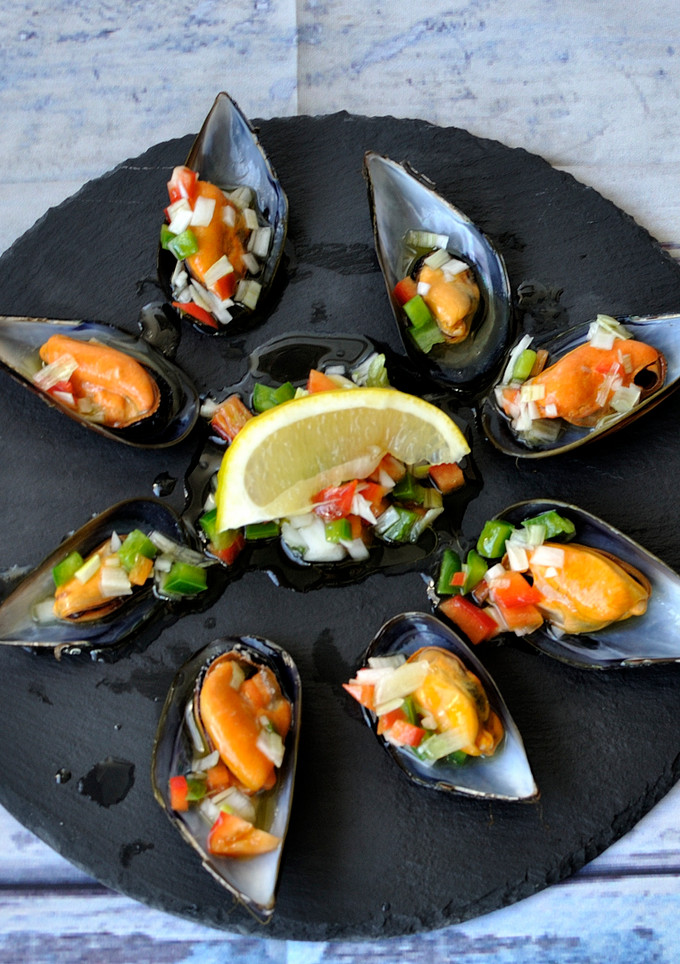 Una foto de Mejillones en vinagreta