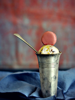 Una foto de Helado de macarons sin huevo