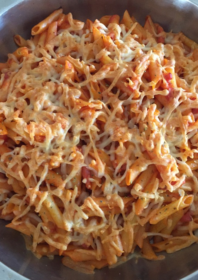 Una foto de Macarrones gratinados con bacon