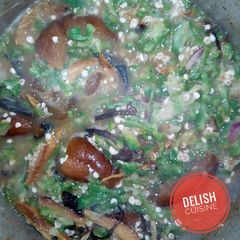 A picture of White okro soup.