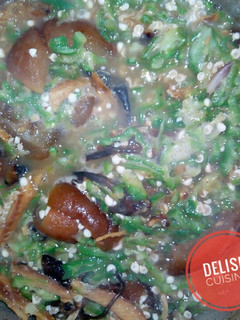 A picture of White okro soup.
