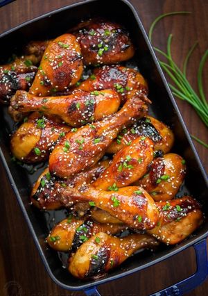A picture of Honey Baked Glazed Chicken.