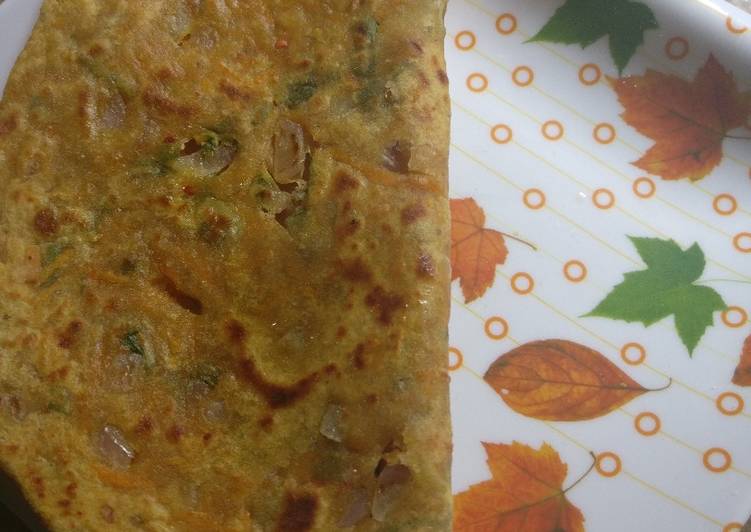 Carrot &amp; spring onion roti