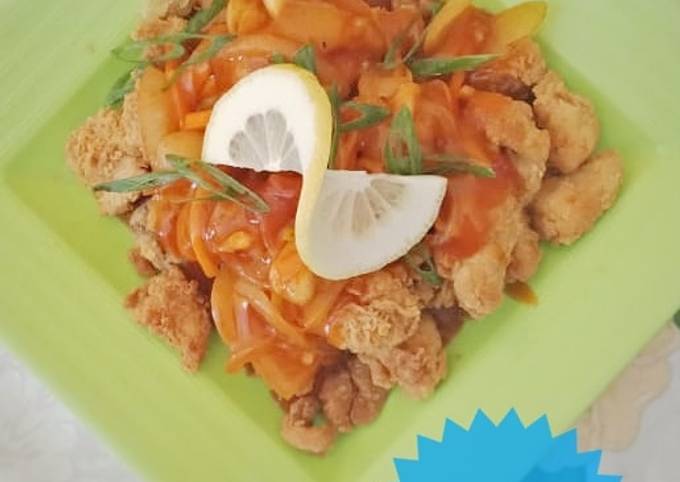 Resep Ayam asam manis lemon yang Lezat Sekali