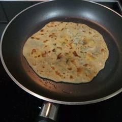 A picture of Aloo parathas.