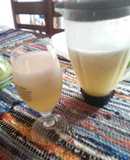 Licuado de piña y banana con stevia